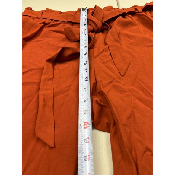 Women's Plus Size 3XL Black One Shoulder Crop Top Paperbag Pants Outfit Set - Picture 9 of 10